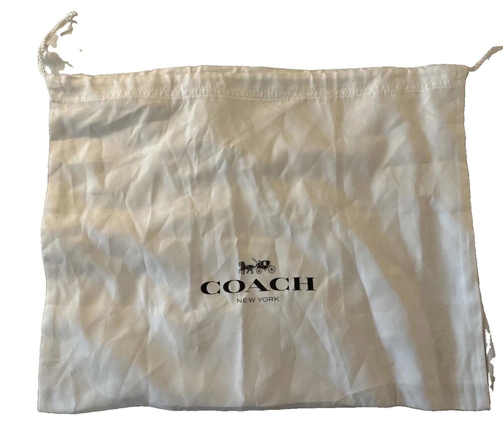 Coach Drawstring Dust Bag Cream 19” x 14” Protective Storage